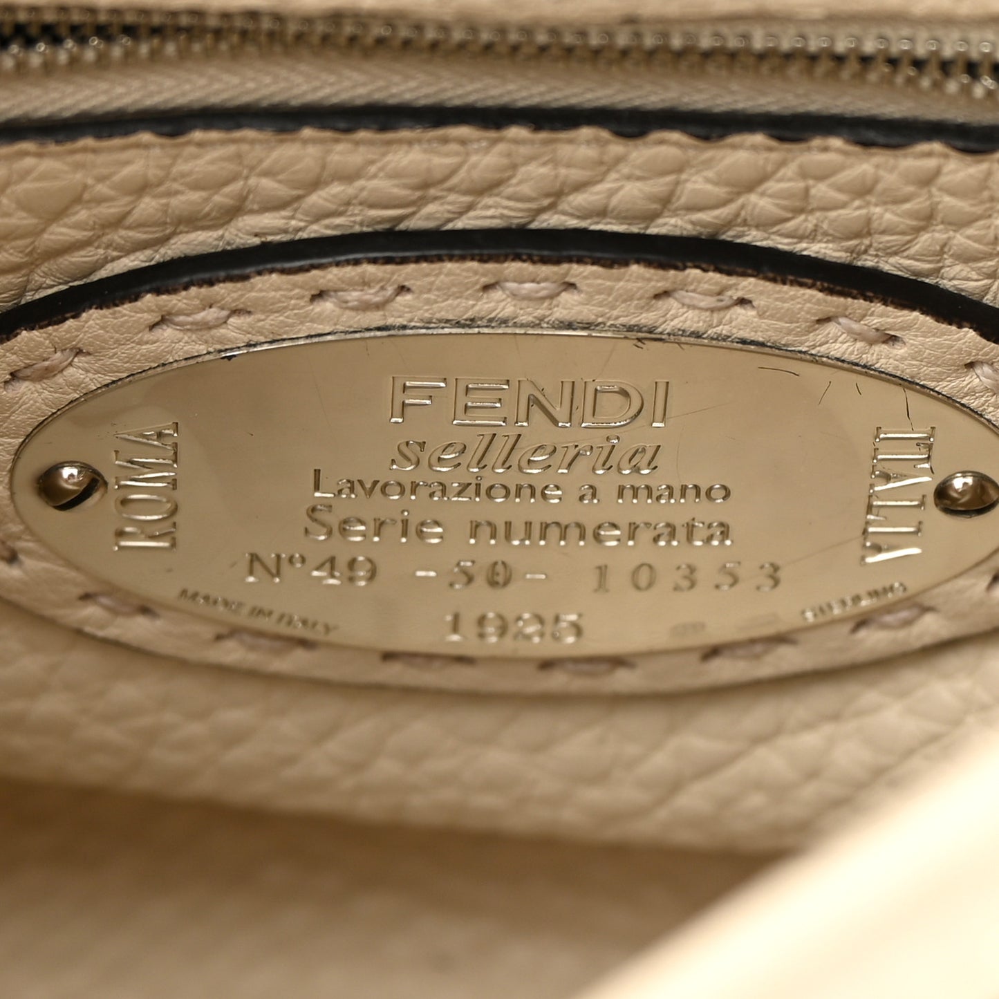 Cuoio Romano Selleria Mini Peekaboo Iconic Satchel Latte