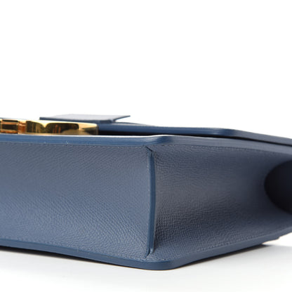Christian Dior Grained Calfskin 30 Montaigne Flap Bag Blue 7 of 10