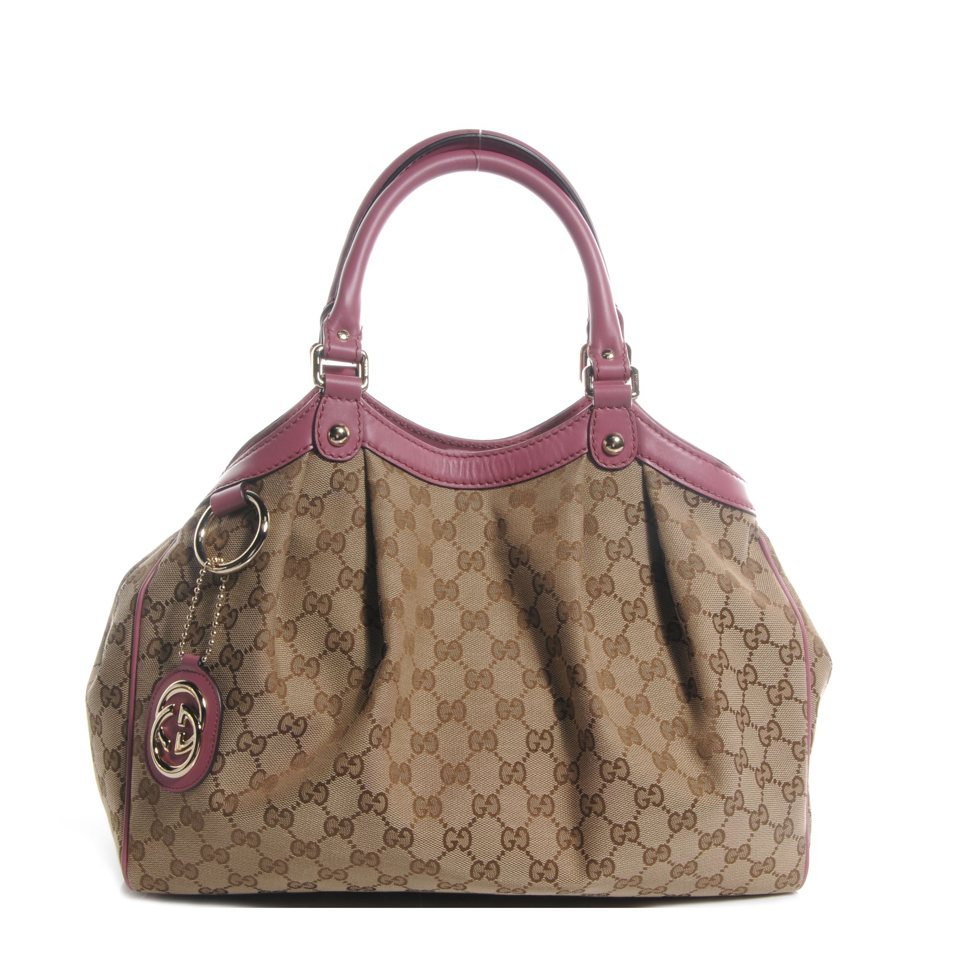 Gucci Monogram Margaux Calfskin Medium Sukey Tote Beige Ebony Vintage Rose 1 of 9