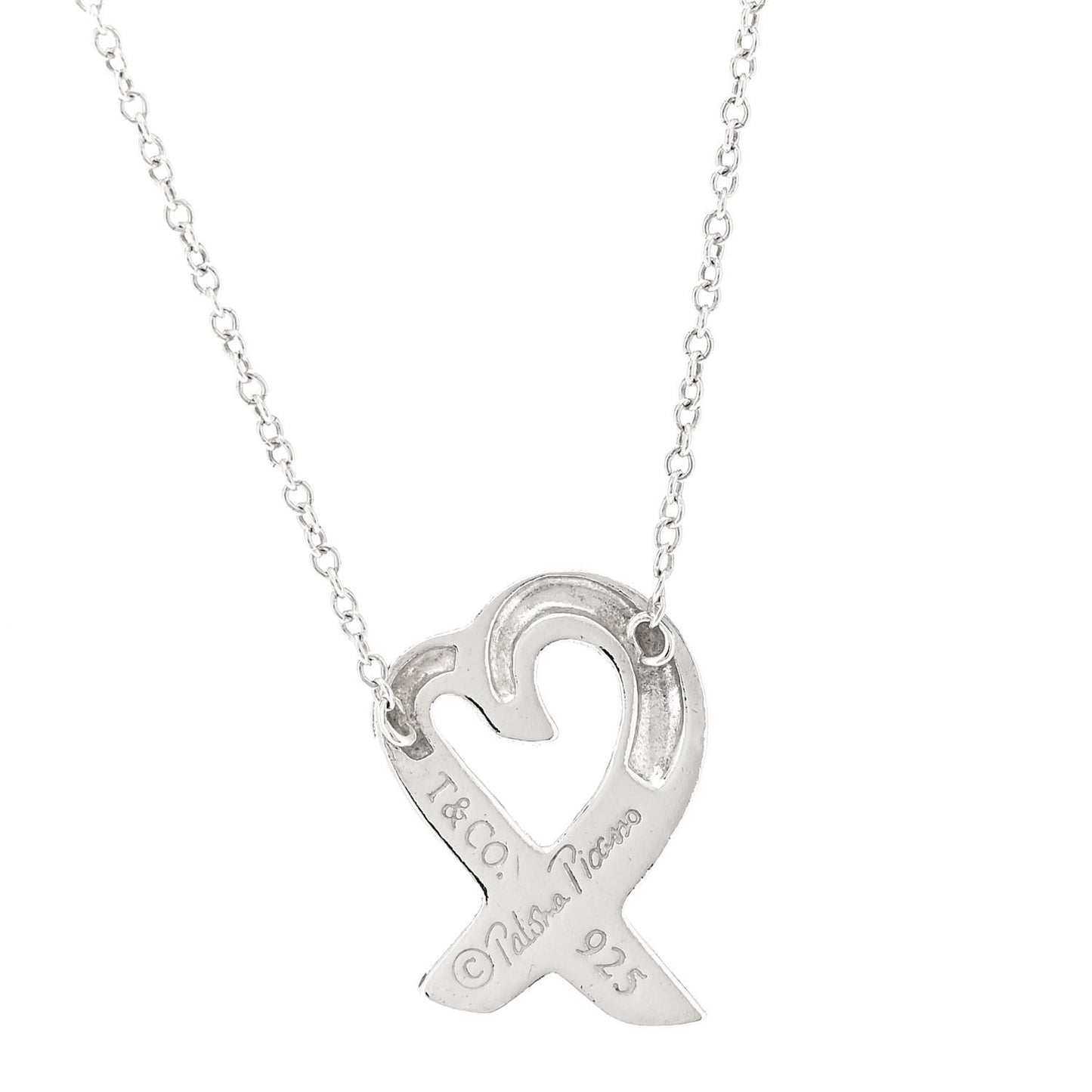 Sterling Silver Small Paloma Picasso Loving Heart Pendant Necklace