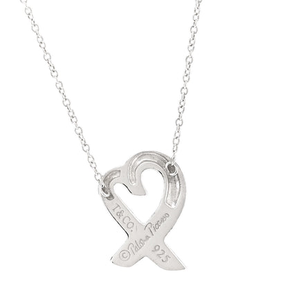 Tiffany Sterling Silver Small Paloma Picasso Loving Heart Pendant Necklace 4 of 6