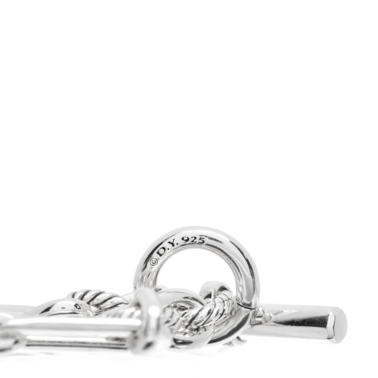 David Yurman Sterling Silver Diamond Lexington Chain Bracelet 4 of 4