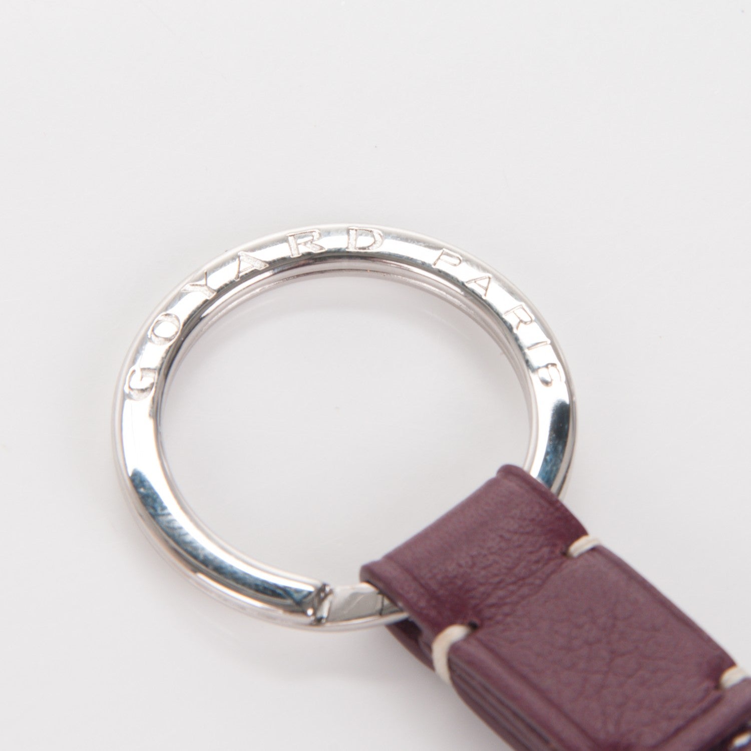 Goyard Goyardine Sesame Key Holder Burgundy 3 of 5