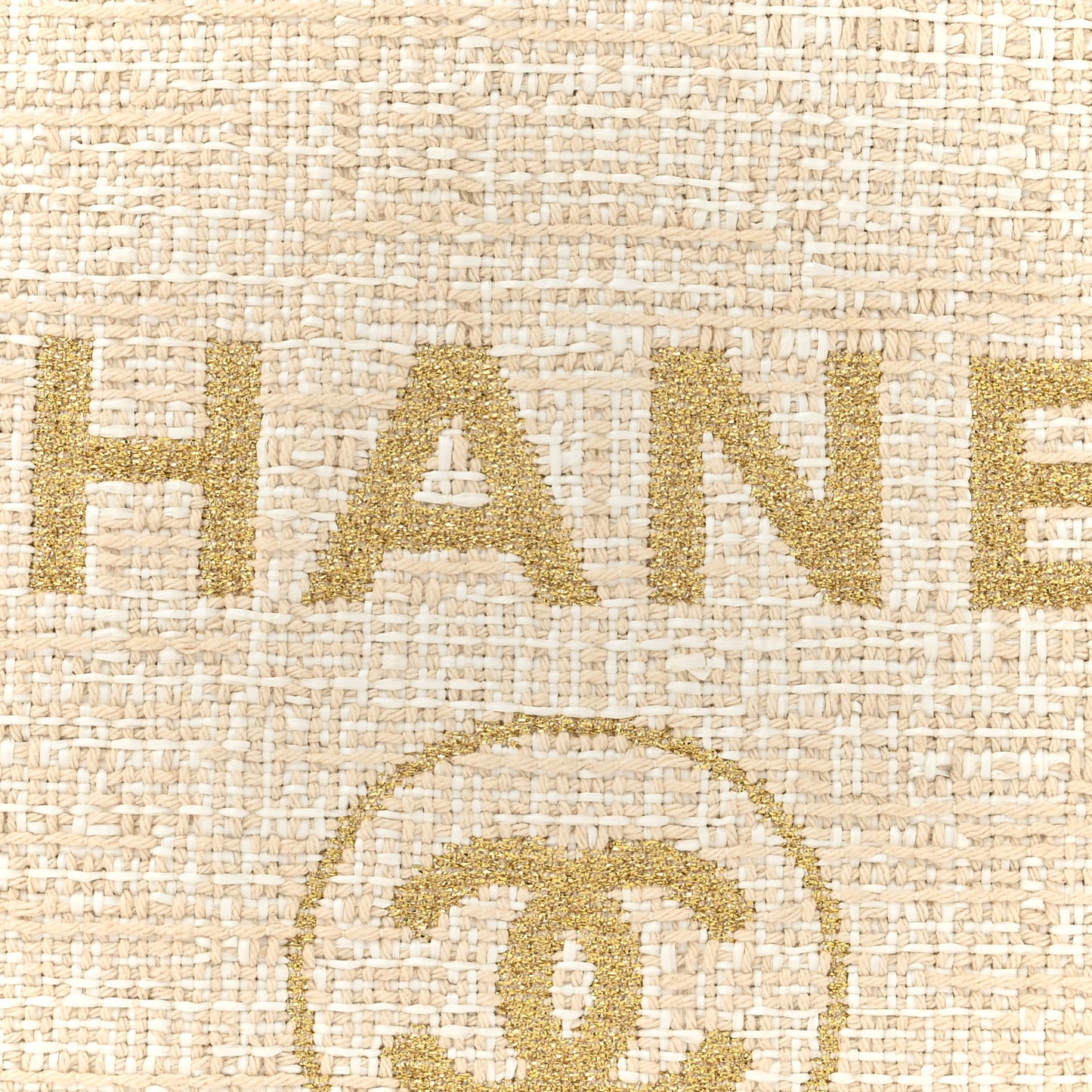 Lurex Boucle Small Deauville Tote Ivory