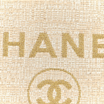 Chanel Lurex Boucle Small Deauville Tote Ivory 8 of 10