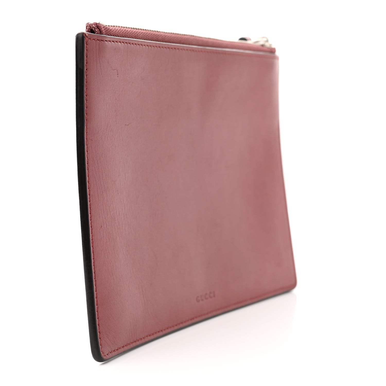 Gucci GG Supreme Monogram Blooms Small Zip Pouch Beige Multicolor Dry Rose 3 of 7