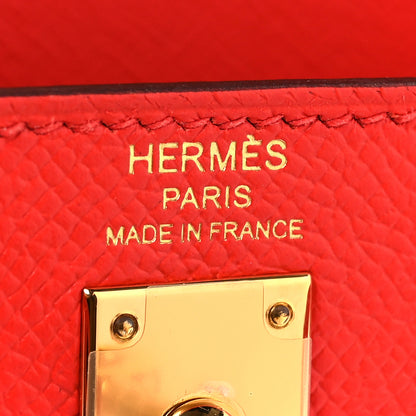 Hermes Epsom Kelly Sellier 25 Rouge De Coeur 6 of 10
