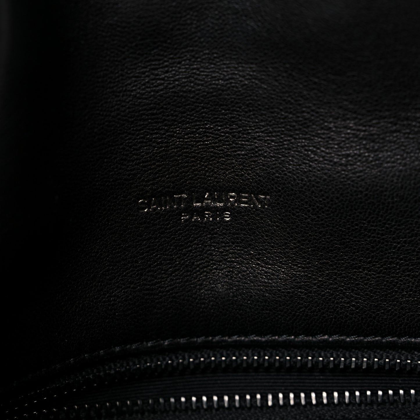 Lambskin Quilted Toy Loulou Puffer Monogram Chain Satchel Black