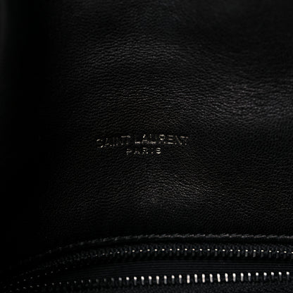 Saint Laurent Lambskin Quilted Toy Loulou Puffer Monogram Chain Satchel Black 6 of 11