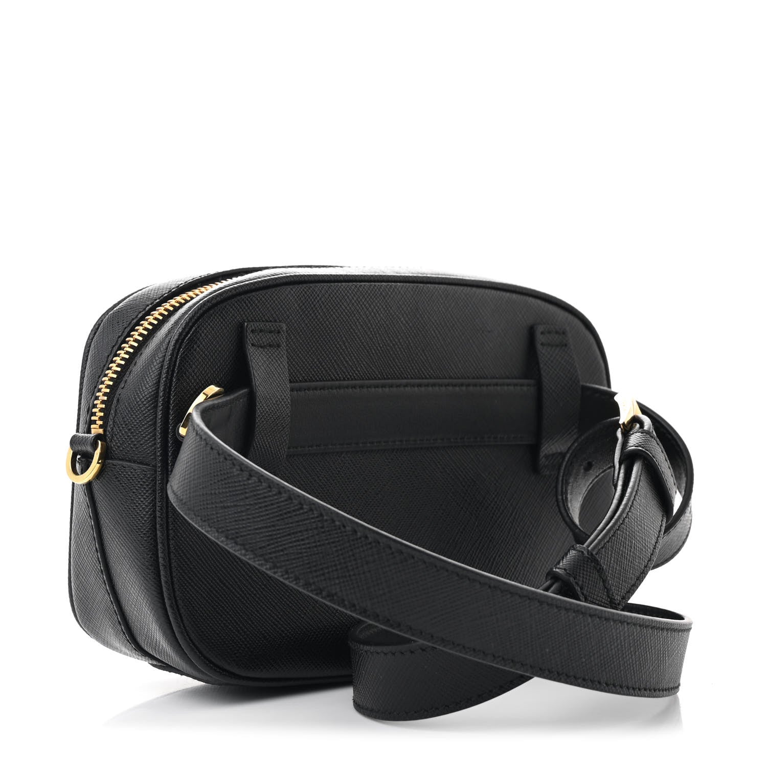 Prada Saffiano Lux Logo Belt Bag Black 3 of 11