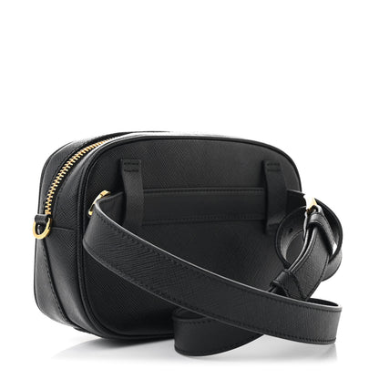 Prada Saffiano Lux Logo Belt Bag Black 3 of 11