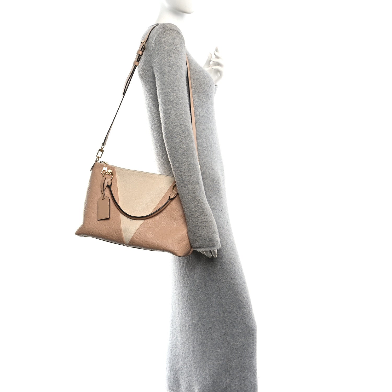 Louis Vuitton Empreinte V Tote MM Beige Rose Creme 2 of 9