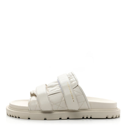 Christian Dior Calfskin Cannage Dio(r)evolution Slide Sandals 39 White 1 of 8