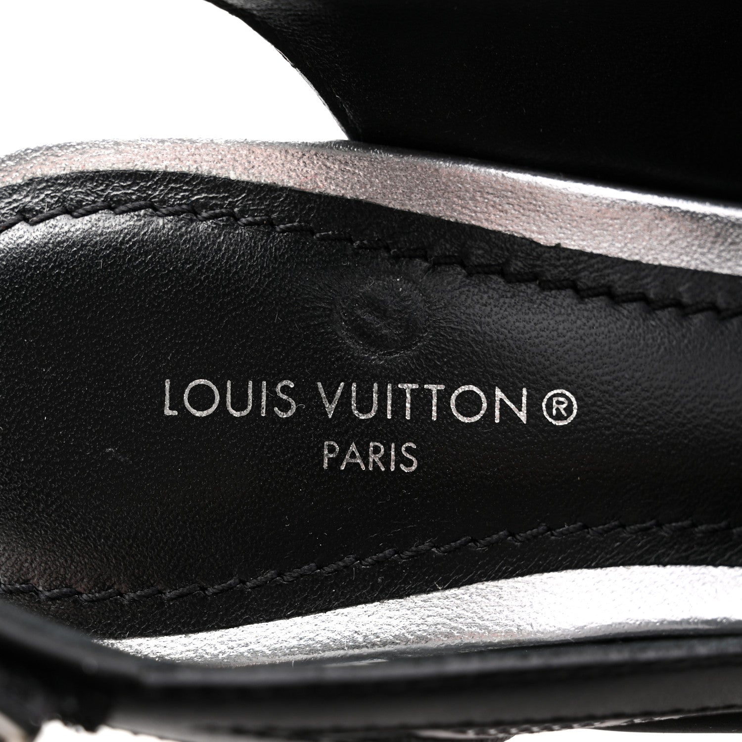 Louis Vuitton Calfskin Sequin Archlight Slingback Pumps 35 Black 6 of 10