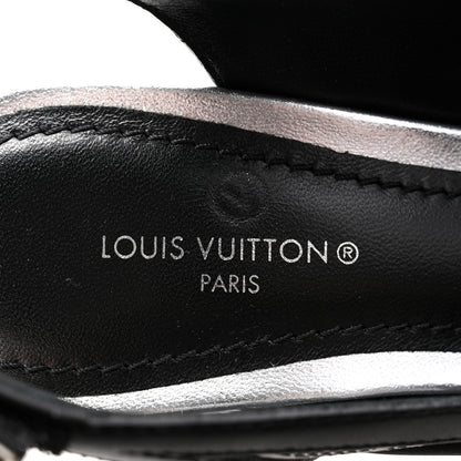 Louis Vuitton Calfskin Sequin Archlight Slingback Pumps 35 Black 6 of 10
