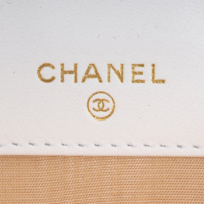Chanel Caviar Compact Wallet White 5 of 8