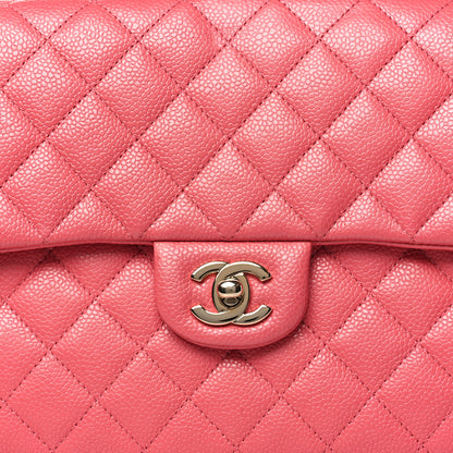 Chanel Caviar Quilted Flap Clutch Pink 8 of 10