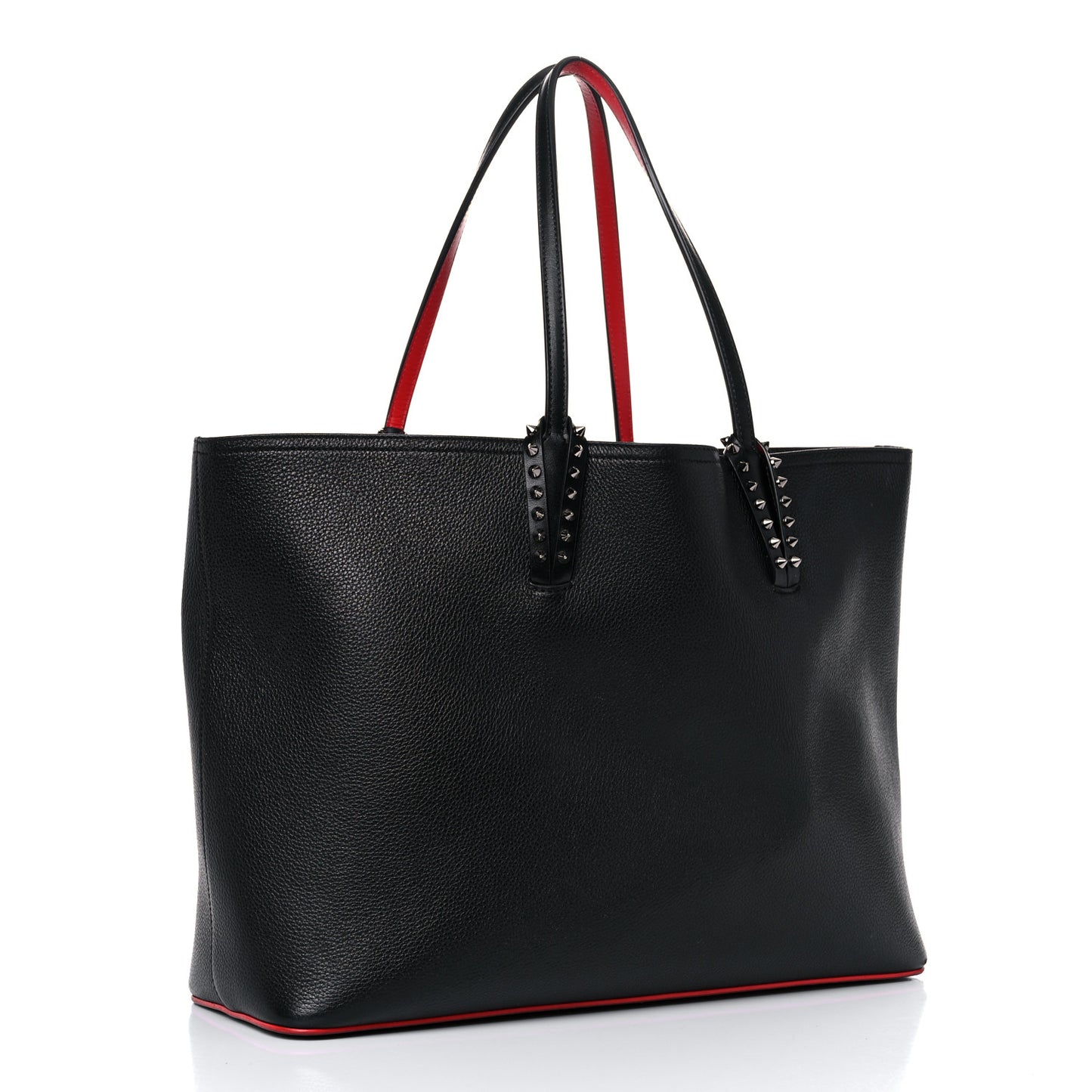 Calfskin Spikes East West Cabata Tote Black