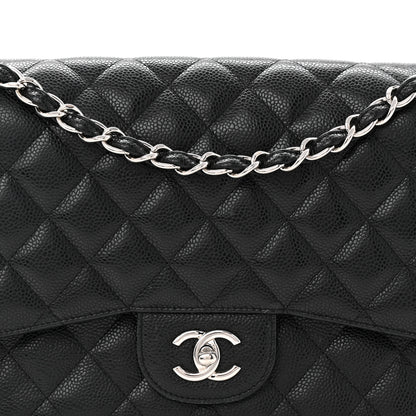 Chanel Caviar Quilted Jumbo Double Flap Black 8 of 10