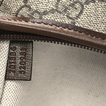 Gucci GG Supreme Monogram Azalea Calfskin Retro Interlocking G Hanger Garment Bag Beige Ebony Brown Sugar 6 of 10