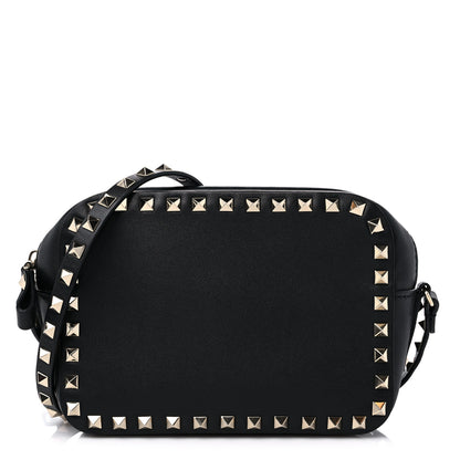 Valentino Garavani Calfskin Rockstud Camera Crossbody Bag Black 1 of 9