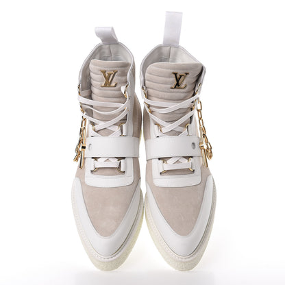Louis Vuitton Calfskin Suede Mens Creeper Ankle Boots 8.5 White 5 of 11