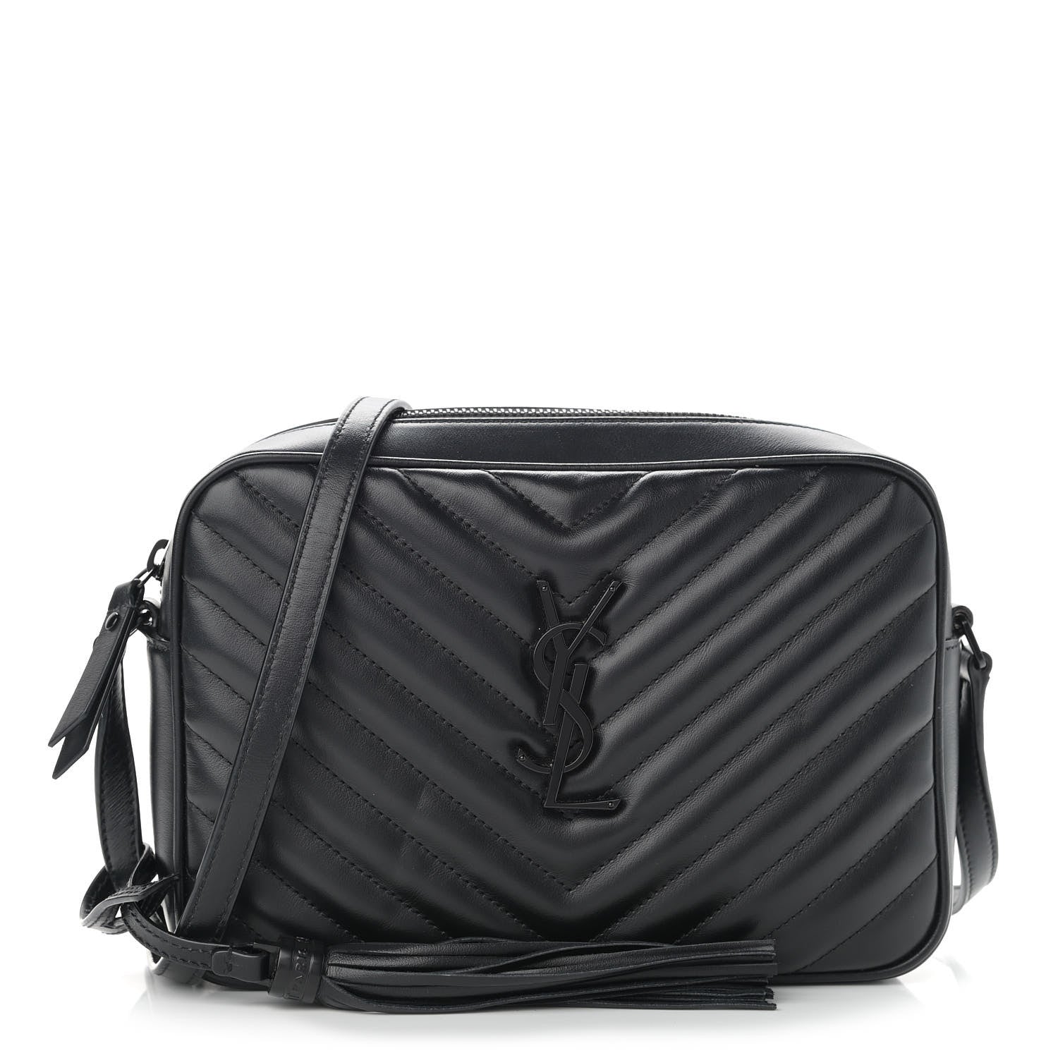 Saint Laurent Calfskin Matelasse Monogram Lou Camera Bag Black 1 of 10