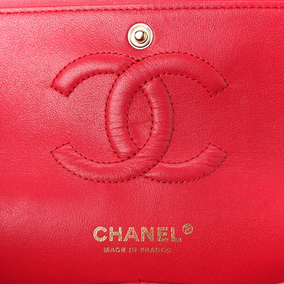 Chanel Lambskin Quilted Medium Double Flap Dark Pink 6 of 11