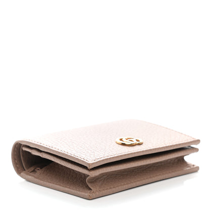 Gucci Pebbled Calfskin GG Marmont Card Case Porcelain Rose 4 of 9