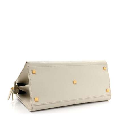 Saint Laurent Shiny Calfskin Medium Uptown Tote White 4 of 19