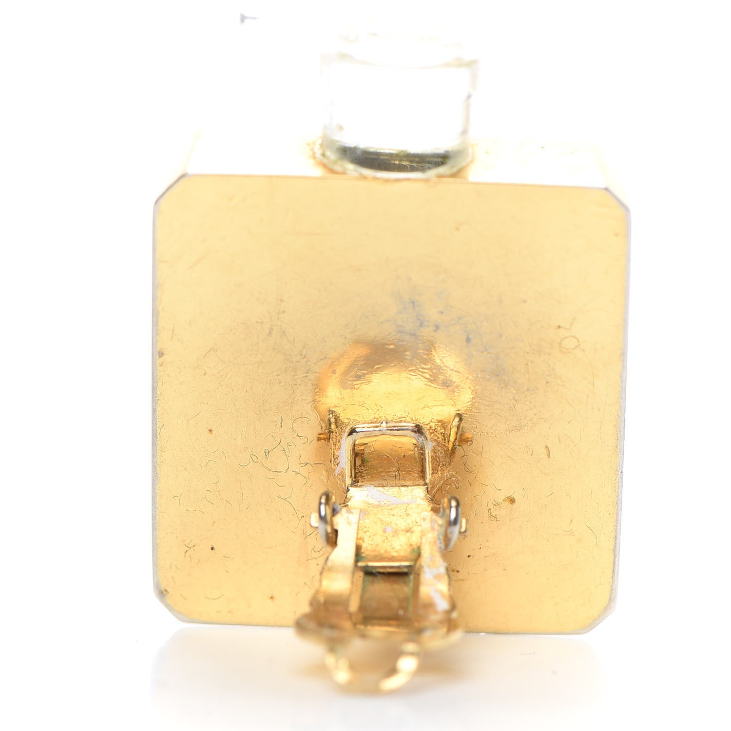 Chanel Coco Perfume Bottle Clip on Earrings Gold 4 of 5