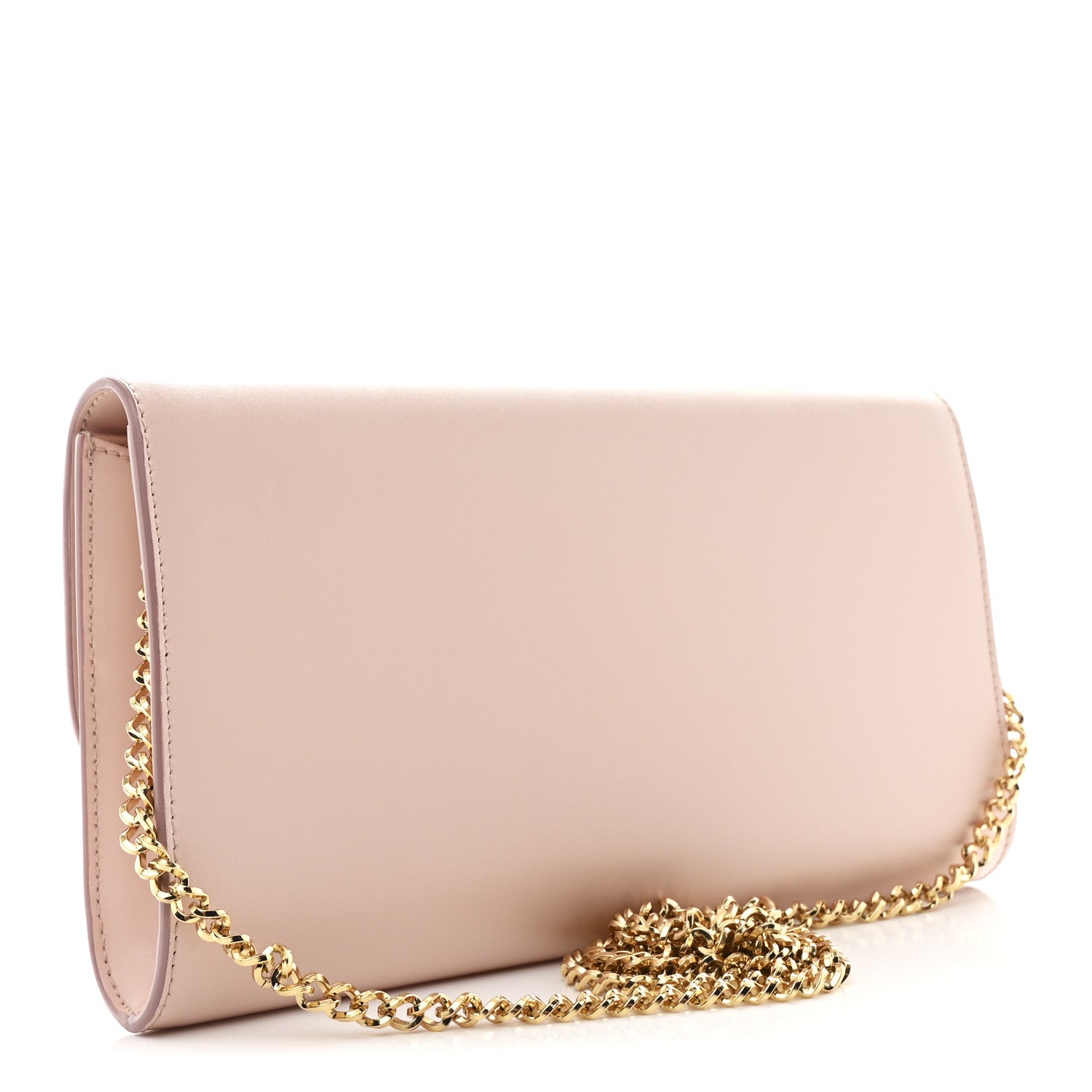 Salvatore Ferragamo Calfskin Gancini Liberty Chain Clutch Bonbon 3 of 11