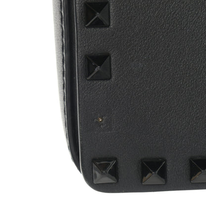 Valentino Garavani Vitello Monochrome Rockstud Flip Lock Bag Black 14 of 15