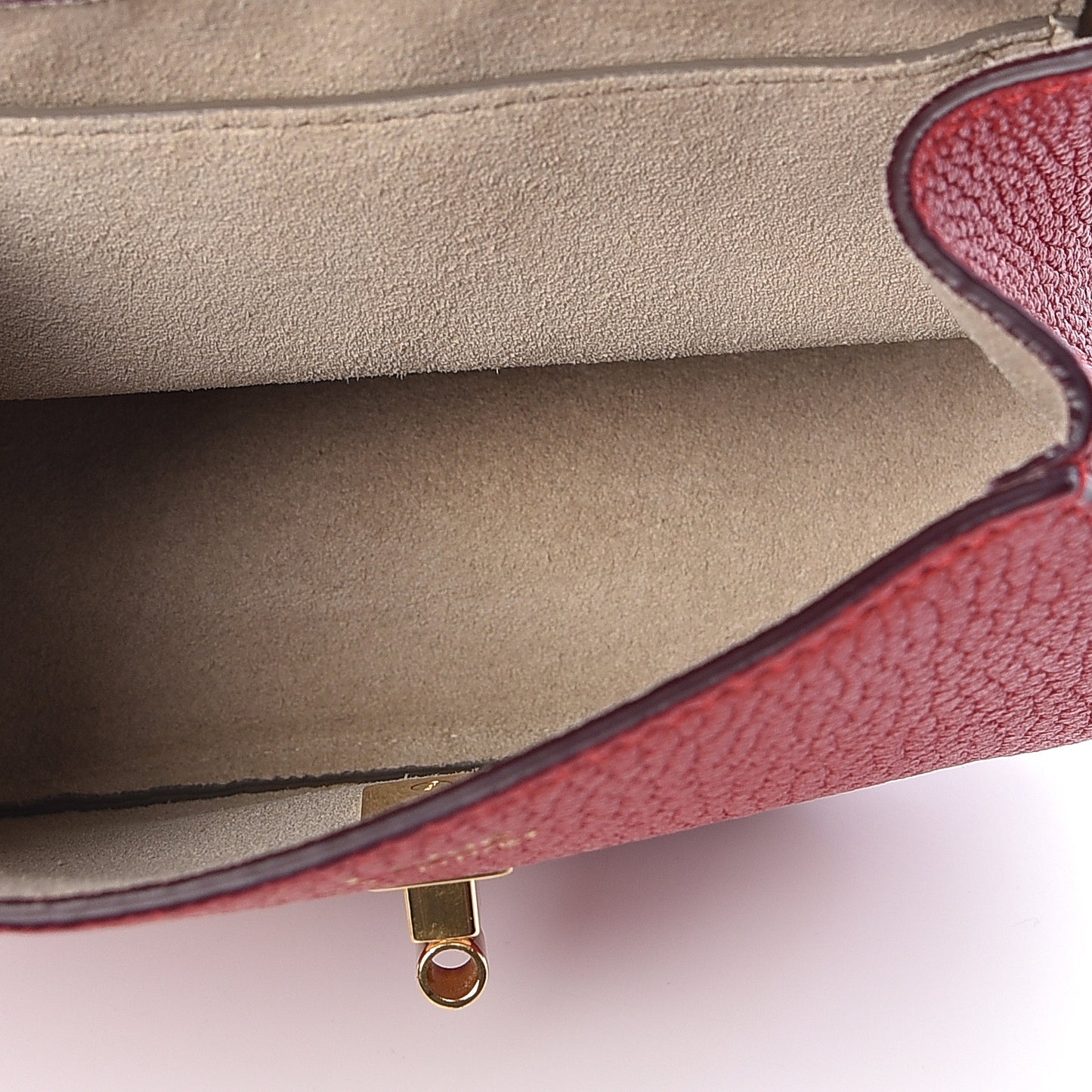 Grained Lambskin Nano Drew Shoulder Bag Intense Red