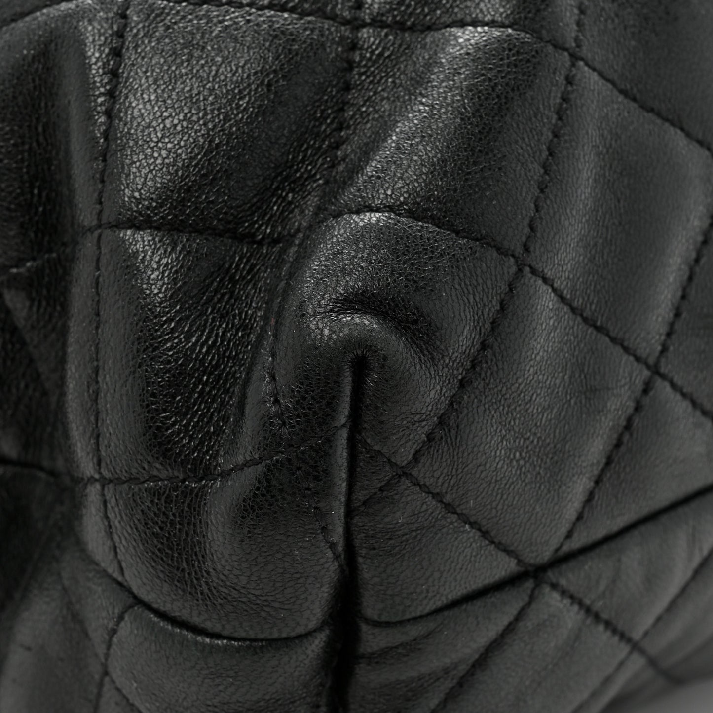 Lambskin Quilted Maxi Icare Shopping Tote Black