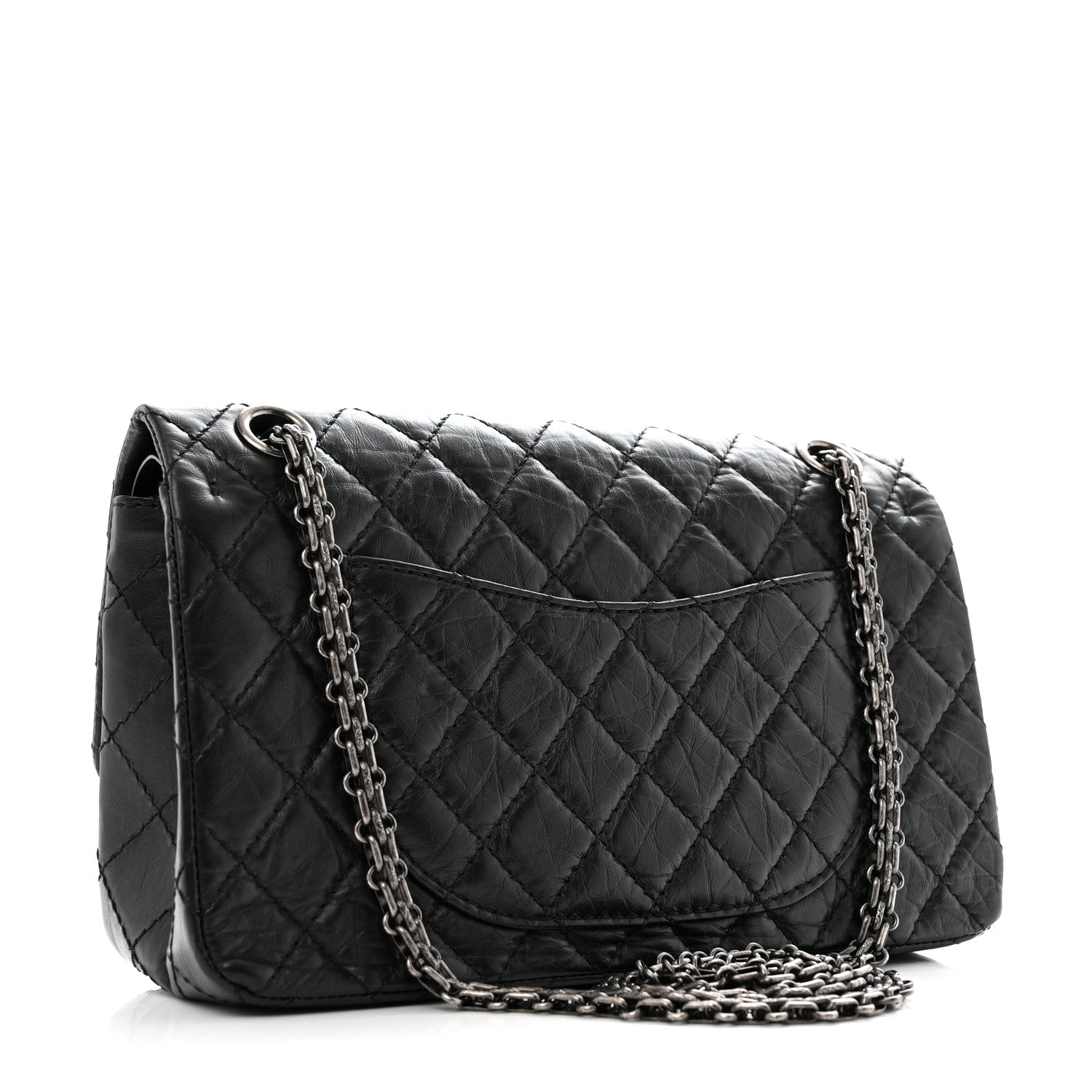 Chanel Aged Calfskin Quilted 2.55 Reissue 225 Flap Black 3 of 12