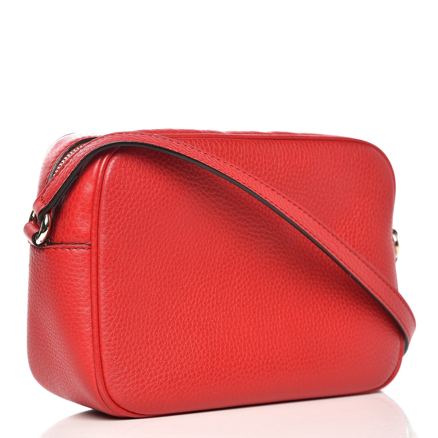 Pebbled Calfskin Small Soho Disco Bag Tabasco Red