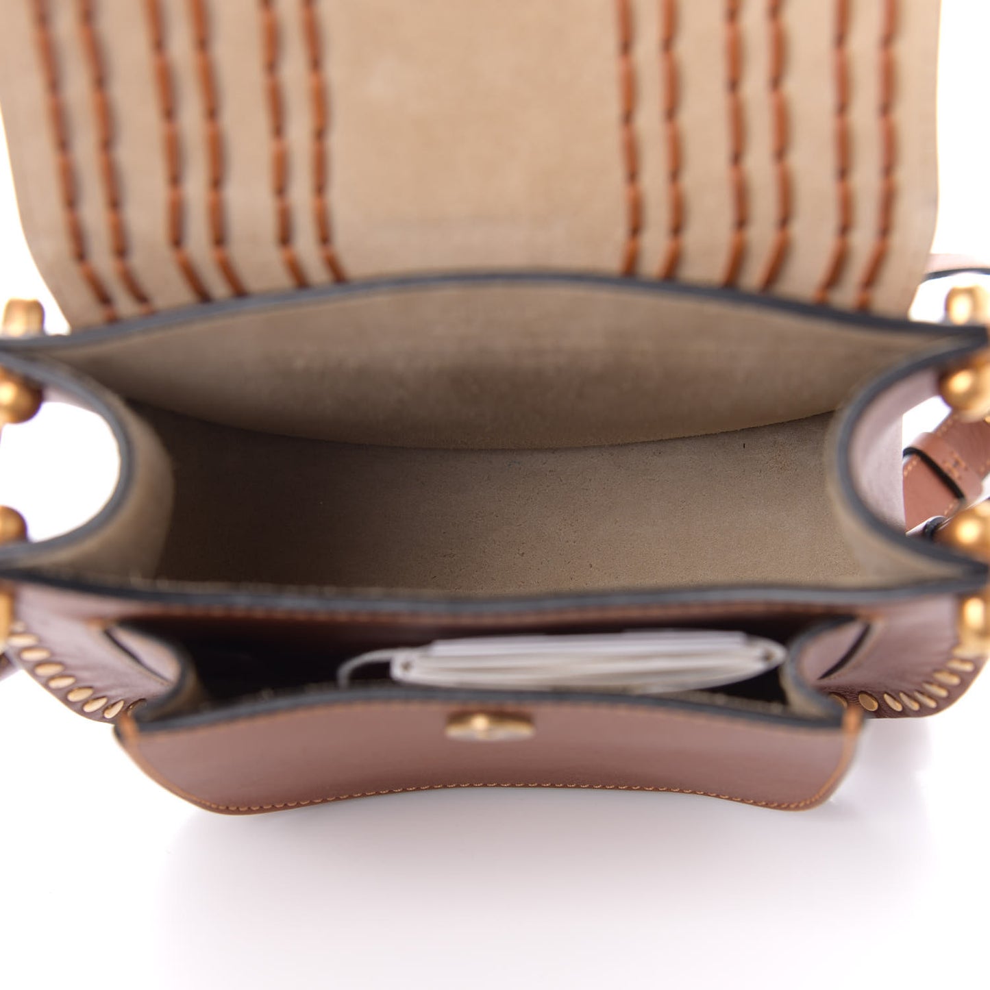 Calfskin Mini Hudson Shoulder Bag Caramel