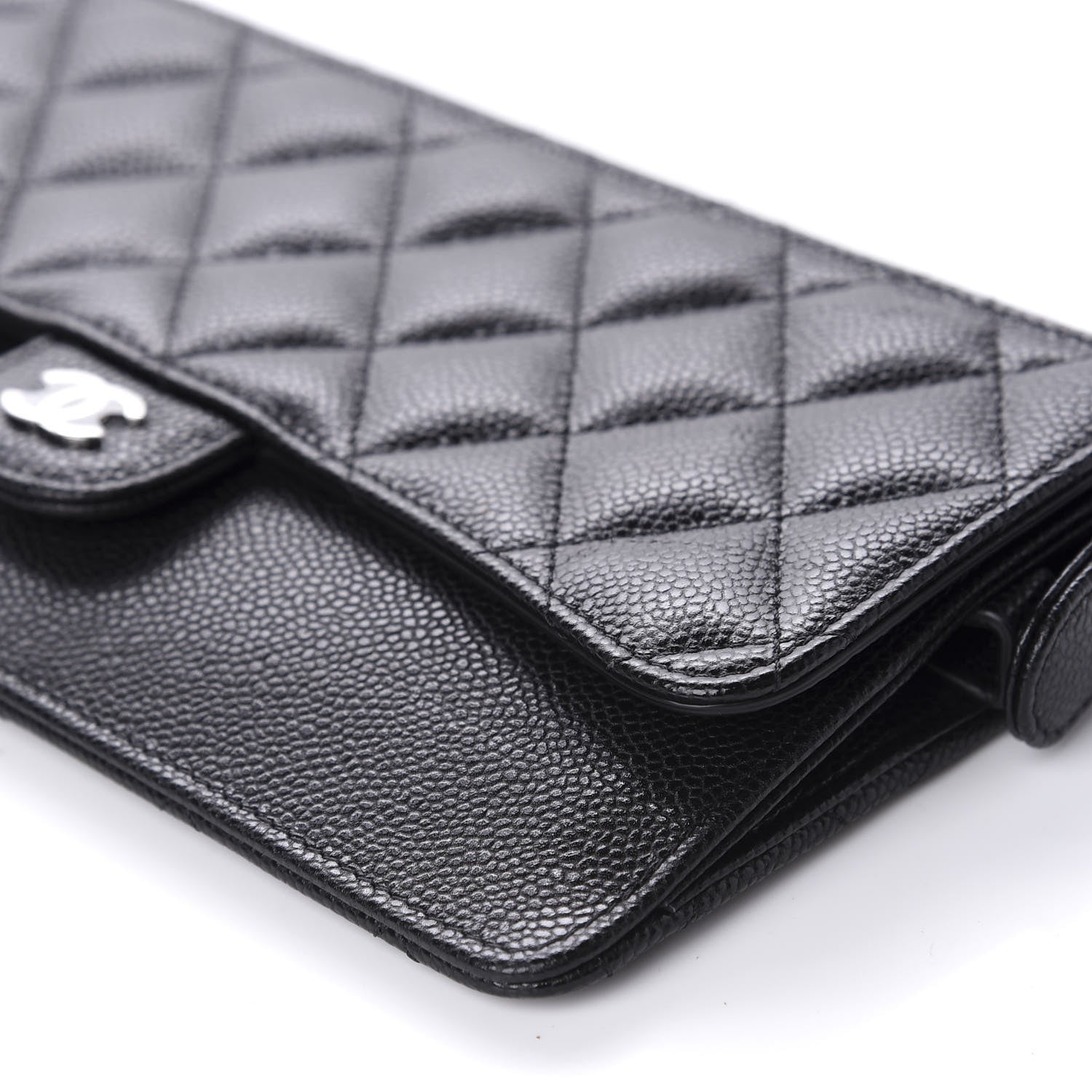 Chanel Caviar Quilted Classic Pouch With Handle Black 7 of 10