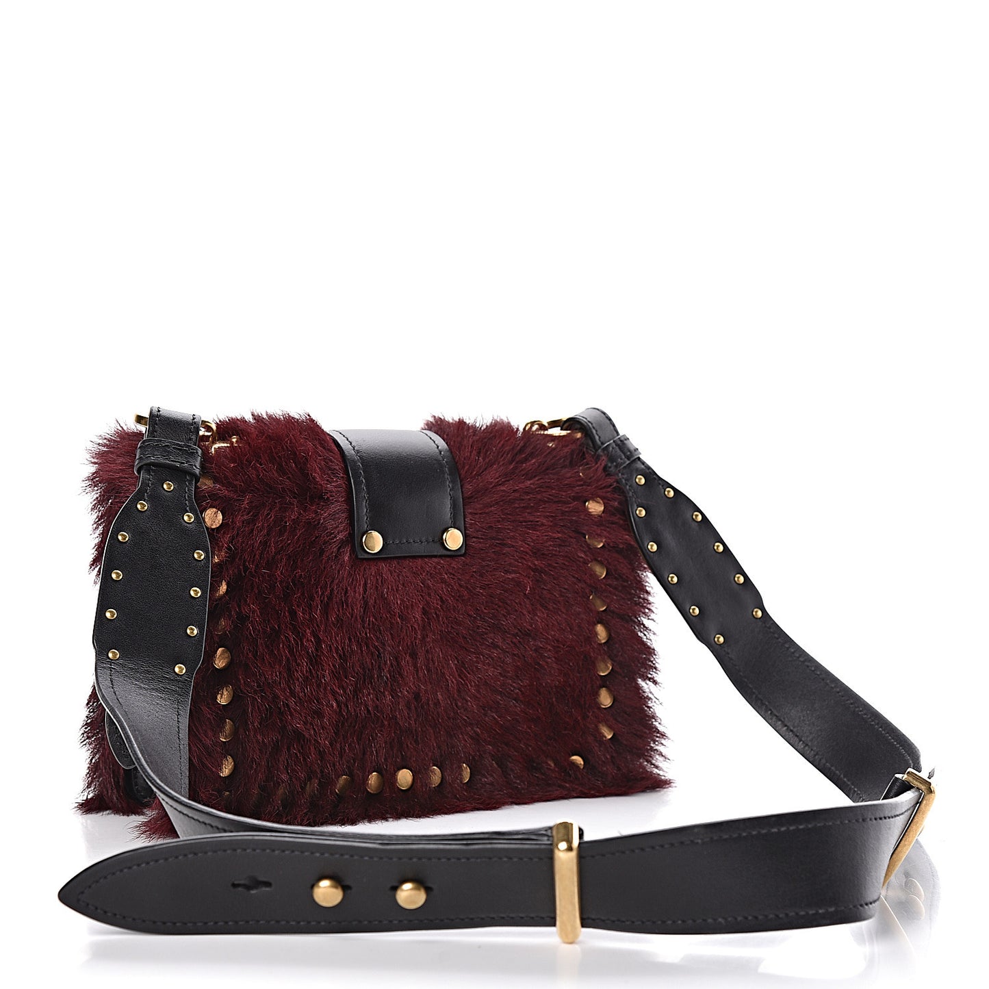 Calf Hair City Calfskin Cahier Bag Granato Black