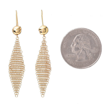 Tiffany 18K Yellow Gold Mini Elsa Peretti Mesh Earrings 2 of 5