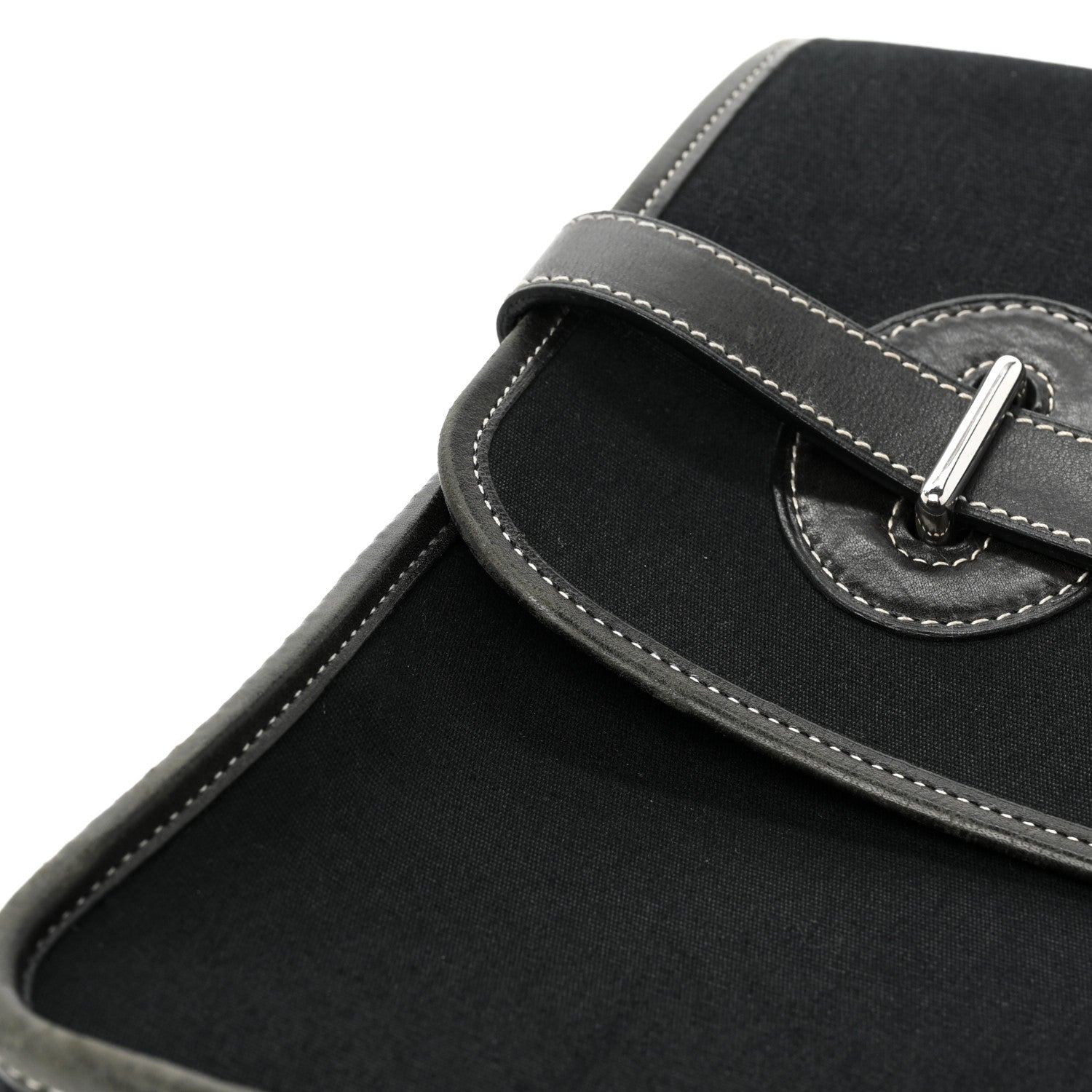 Hermes Toile Officier Buenaventura Briefcase Black 22 of 23