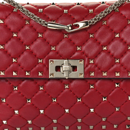 Valentino Garavani Nappa Medium Rockstud Spike Shoulder Bag Rosso Valentino 8 of 10