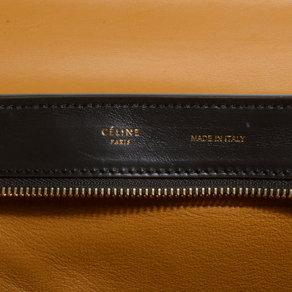 Celine Smooth Calfskin Suede Medium Tri-Color Trapeze Mustard 6 of 9