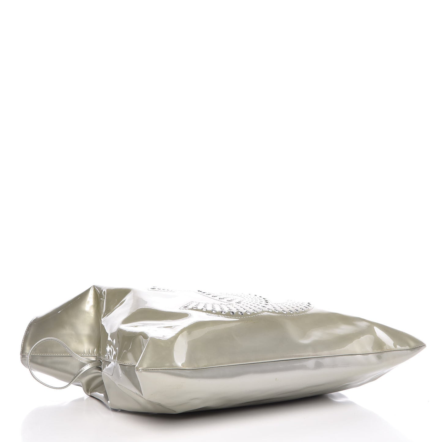Patent Crystal Strass Bonbons Tote Silver