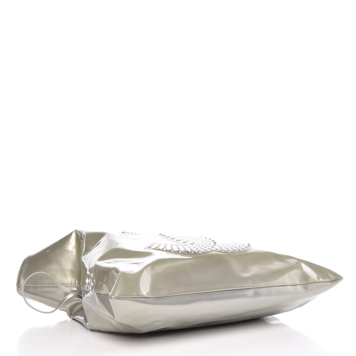 Chanel Patent Crystal Strass Bonbons Tote Silver 3 of 12