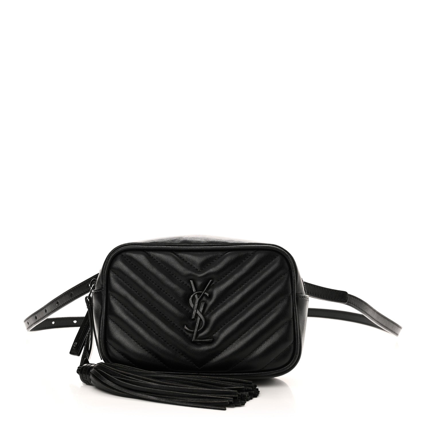 Saint Laurent Calfskin Matelasse Monogram Lou Belt Bag Black 1 of 9