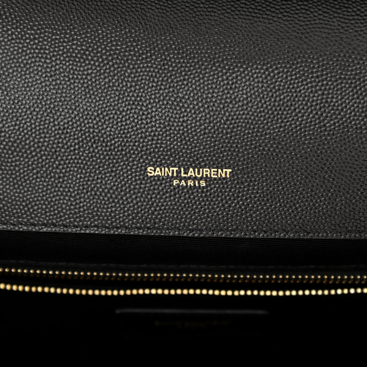 Saint Laurent Grain De Poudre Textured Mixed Matelasse Large Triquilt Monogram Satchel Black 5 of 10