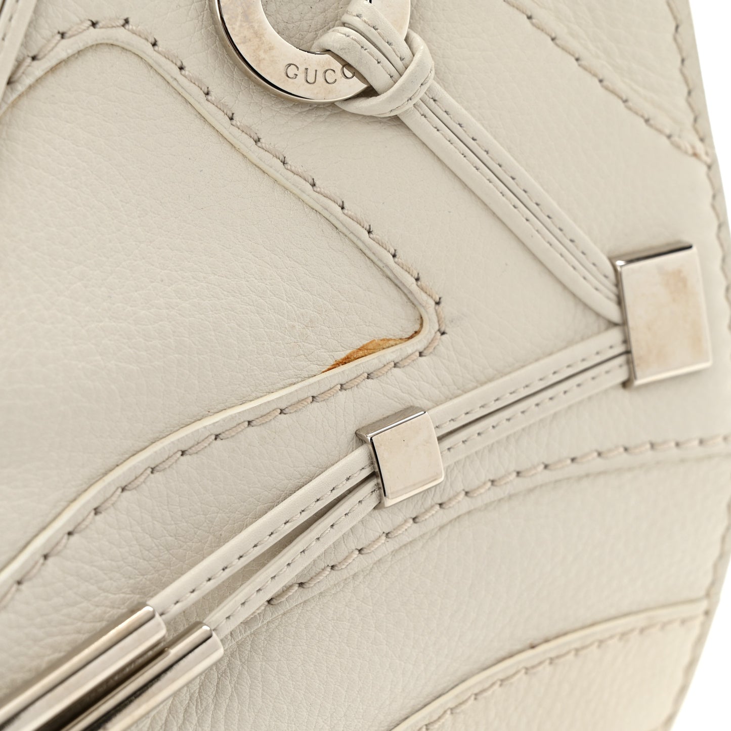 Calfskin Techno Horsebit Large Flap White