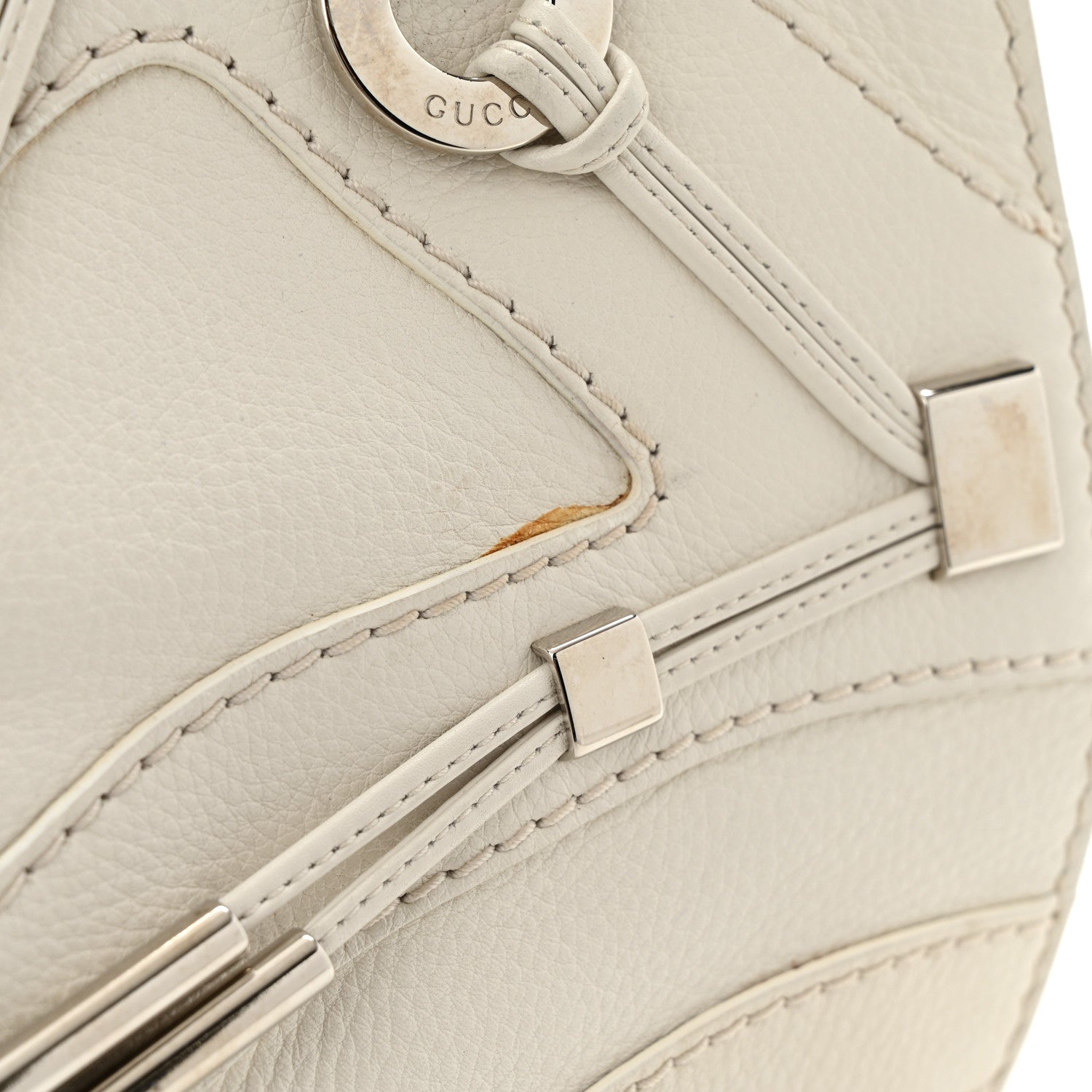 Gucci Calfskin Techno Horsebit Large Flap White 11 of 15